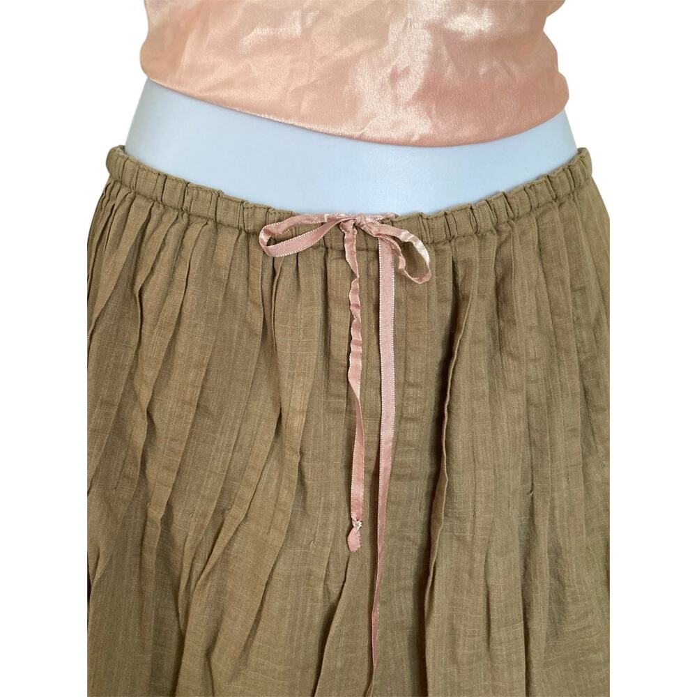 Vintage Y2k Free People Romantic Maximimalist Fairy Boho Pleated Mini Skirt M